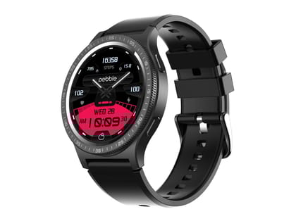 Pebble Revolve 1.39" (3.53 cm) IPS Display, Bright HD Display 500 Nits, BT Calling, SPO2, Heart Rate Monitor, Wireless Charging, in-Build Compass - Carbon Grey Pebble Revolve 1.39" (3.53 cm) IPS Display, Bright HD Display 500 Nits, BT Calling, SPO2, Heart Rate Monitor, Wireless Charging, in-Build Compass - Carbon Grey