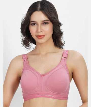 Ladyland Pack of 1 Cotton Blend Non Padded Everyday Bra For Women ( Peach )