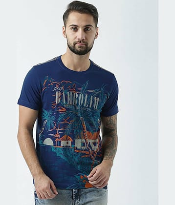 Huetrap Pack of 1 Cotton Regular Fit Men's T-Shirt ( Navy Blue )