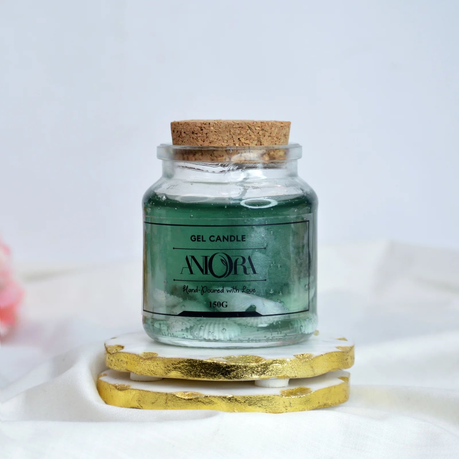 Cork Gel Candle Green
