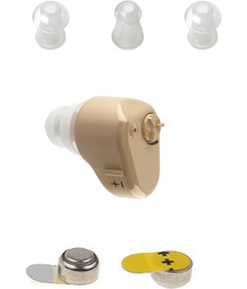 Axon K-80 Deaf Ear Invisible Normal to Moderate Sound Enhancement Amplifier Profound Hearing Loss CIC Hearing Aid  (Beige)