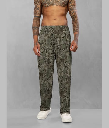BULLMER Olive Green Cotton Blend Men's Trackpants ( Pack of 1 )