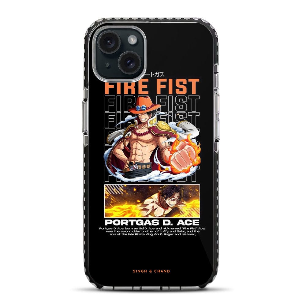 Ace Fire Fist One Piece Anime iPhone 15 Plus Stride Phone Case-Stride