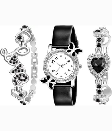 Shivark Black Silicon Analog Womens Watch