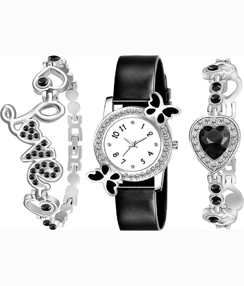 Shivark Black Silicon Analog Womens Watch