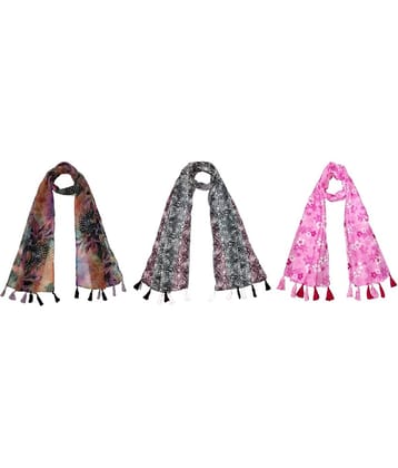 stolevilla Multi Poly Cotton Yarn Stoles ( Pack of 3 )