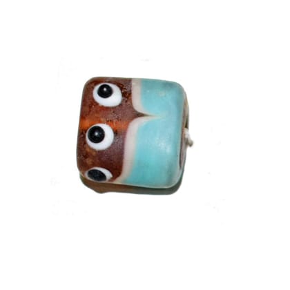 Handmade Fancy Lampwork Glass Beads For Jewelry Making Necklace , Earring and Bracelet (Flat Square) SFL-697-Per Packet 25 Pcs / 18X12 MM