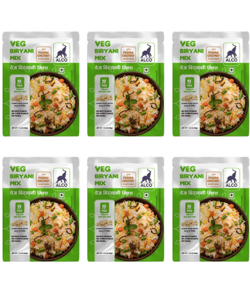 Alco Spices Veg Biryani Mix Gravy : Natural & Fresh Instant Gravy ( 6 x 50gm ) 300 gm