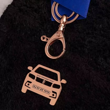 Maruti Suzuki Brezza Keychain-Front View / Rose-Gold