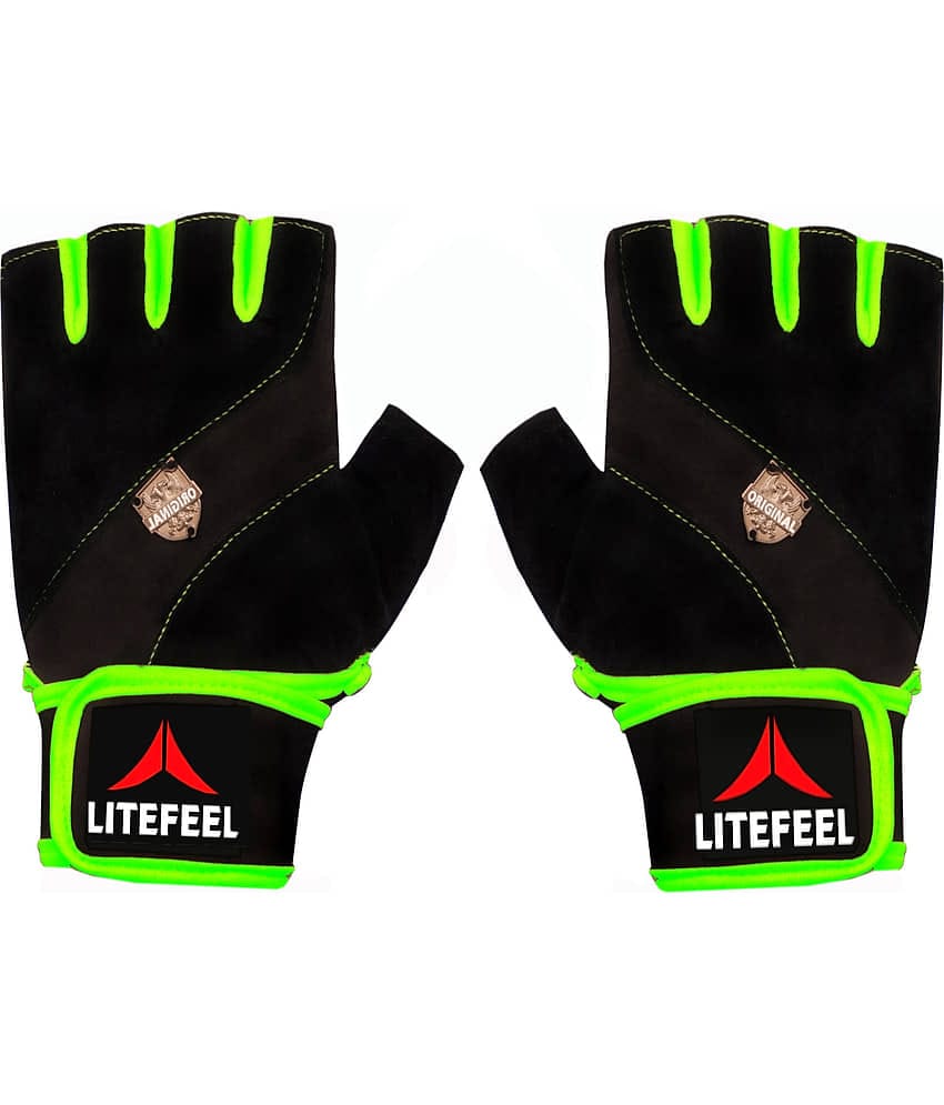 LITE FEEL Trendy Exercise Unisex Polyester Gym Gloves For Advanced Fitness Training and Workout With Half-Finger Length