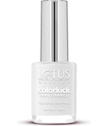 Lotus Make,Up Colorkick Nail Enamel , Transparent 901 , Chip Resistant ,Glossy Finish , 10Ml