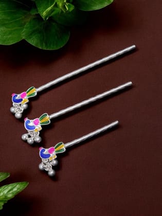 Pure Silver Handmade Krishna Tiny Flute-Medium