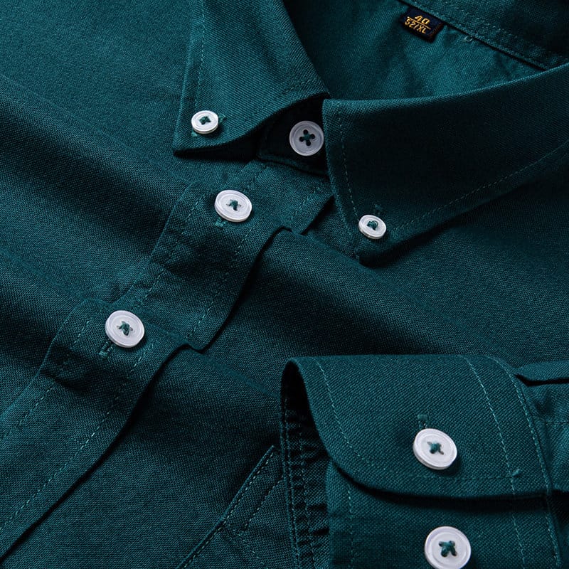 Executive Cotton Long Sleeve Oxford Shirt-M/40 / Blue Dianne