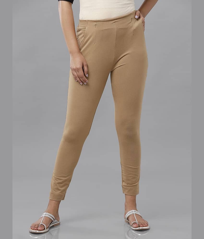 De Moza - Black Cotton Slim Women's Cigarette Pants ( Pack of 1 )