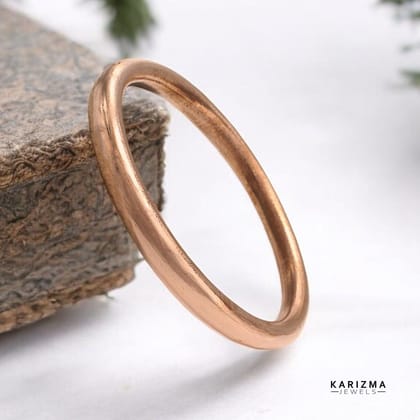 Jointless Heavy Copper Bangle kada for astrology-Dia 5.4 CM (Circ 6.67 Inch) / 200 Grams