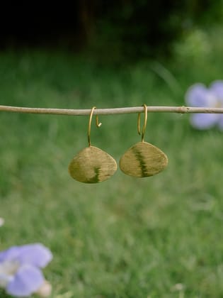 Optic Disc Brass Earring (Anti Tarnish)
