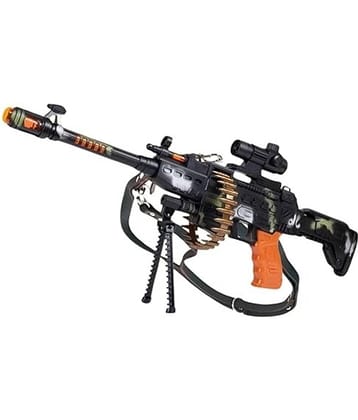 ECLET Style Machine Gun Toy For Kids Revolving Rounds Combat Military Mission Toy Guns & Darts  (Multicolor)SET OF 1