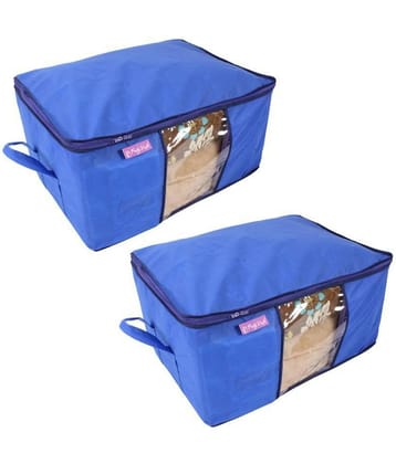 Prettykrafts Underbed Storage Bag, Storage Organizer, Blanket Cover with Side Handles (Set of 2 pcs)