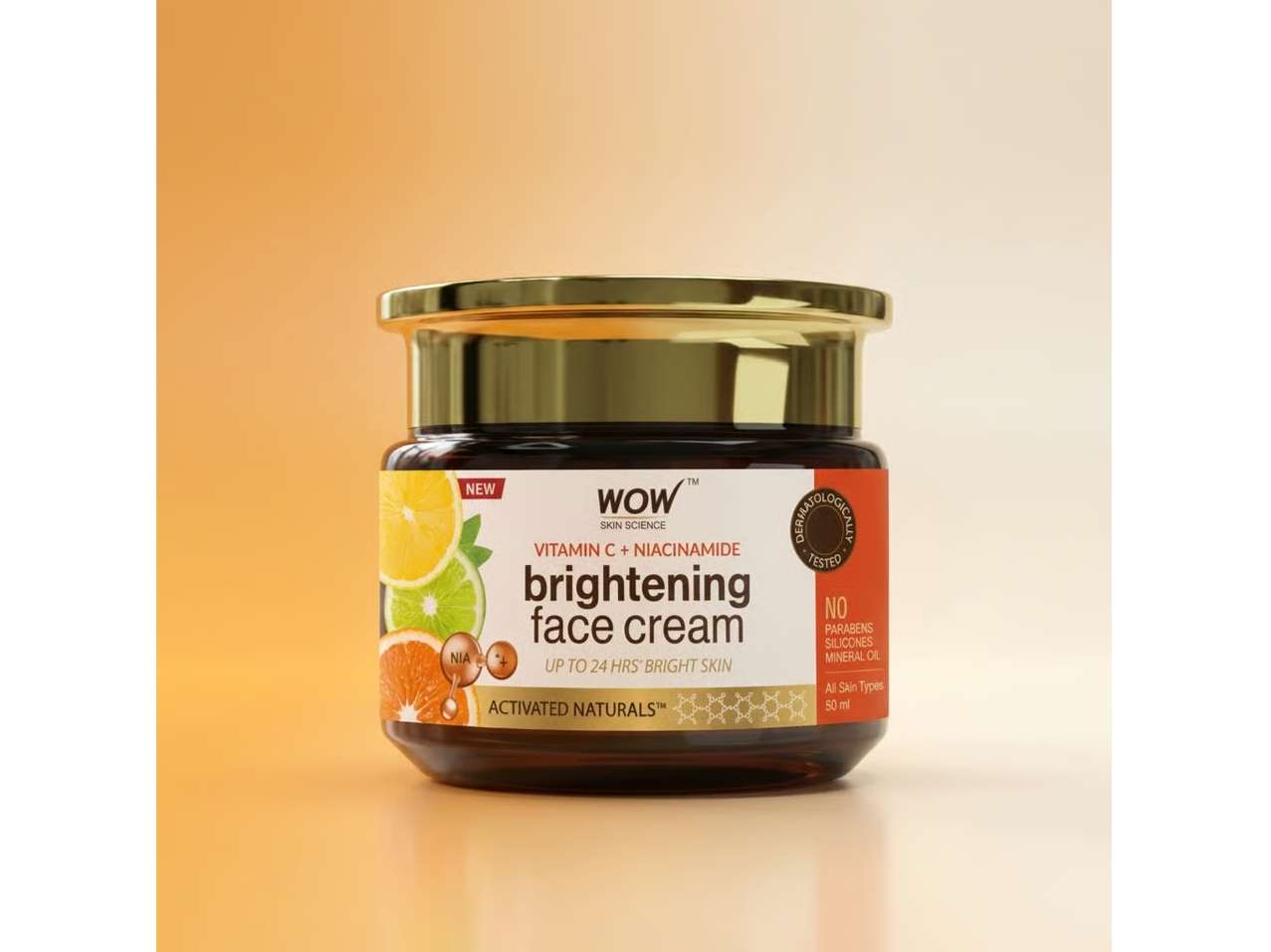 WOW Skin Science Vitamin C Face Cream Brightening & 24-Hour Hydration - 50ml