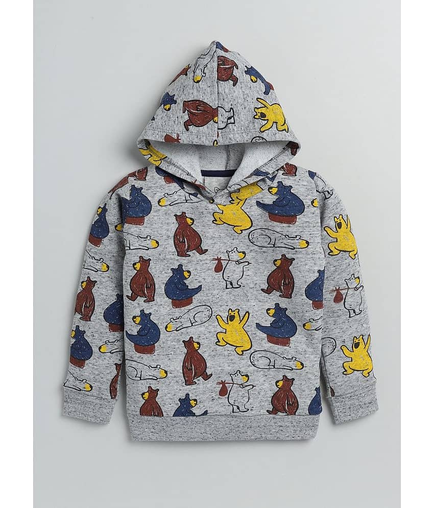 Lazy Shark Pack of 1 Boys Cotton Sweatshirt ( Gray )