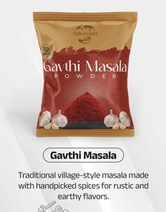 Spicevaan Gavthi Masala Powder (100g) | 100% Organic & Authentic Maharashtrian Spice Blend | Rich Aroma for Curries & Vegetables