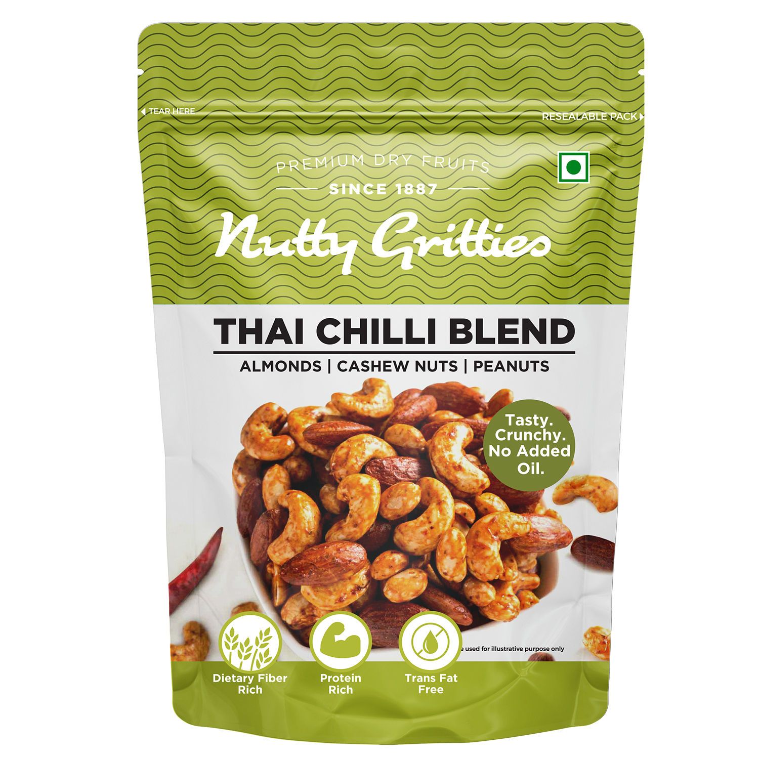 Nutty Gritties Thai Chilli Blend Trail Mix, 200 gm