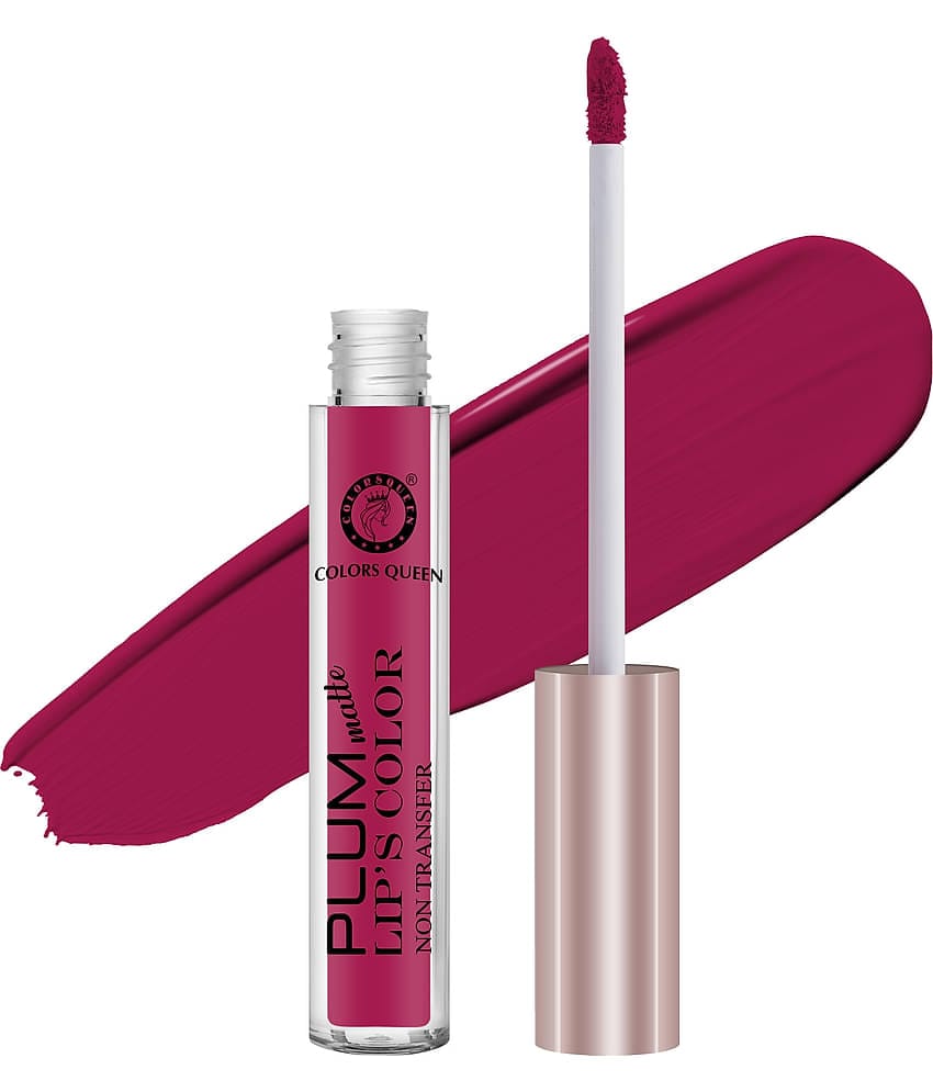 Colors Queen Plum Matte Nontransfer Water Proof Liquid Matte Lipstick 7ml Blissfull Berry (Shade-22)