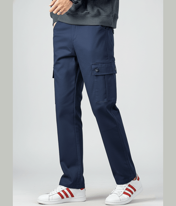 Shelony Navy Cotton Blend Men's Joggers ( Pack of 1 )