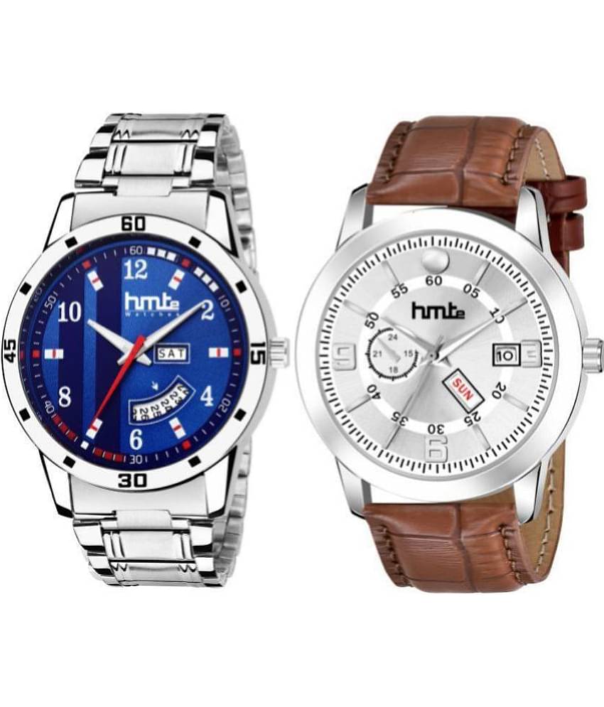 HMTe - Silver Metal Analog Men's Watch