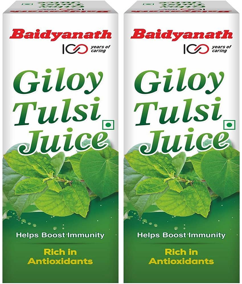 Baidyanath Giloy Tulsi Herbal Juice - 1000ml|Helps Boost Immunity & Promotes Good Health (Pack of 2)