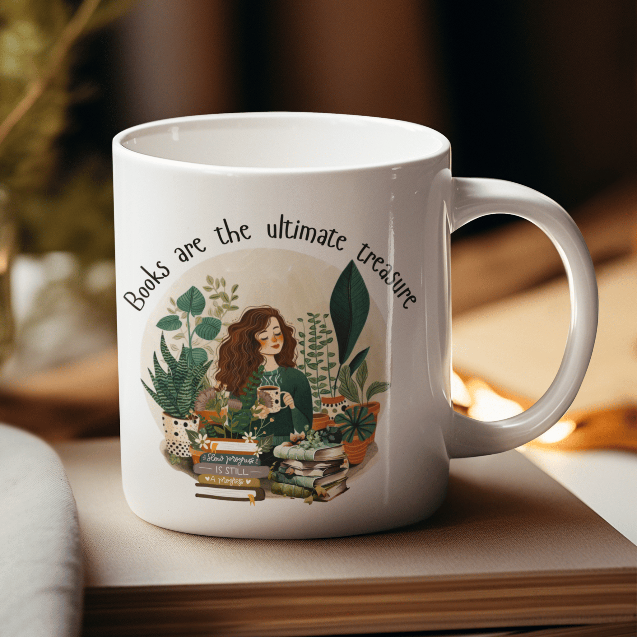 MUG BOOKS ARE THE ultimate treasure LADY-White
