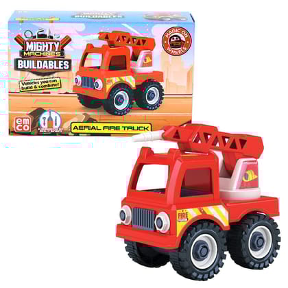 Mighty Machines Buildables - Aerial Fire Truck For Kids 3 Years and Above