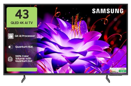 Samsung 108 cm (43 inches) Vision AI 4K Ultra HD Smart QLED TV QA43QEF1AULXL Samsung 108 cm (43 inches) Vision AI 4K Ultra HD Smart QLED TV QA43QEF1AULXL - Titan Gray / 43 Inches