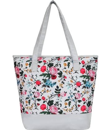 SAKWOODS Tote Bag Canvas Set of 1 ( Light Grey )