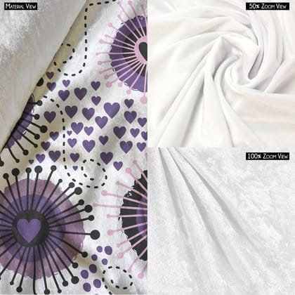 ArtzFolio Circle & Hearts Bolster Cover Booster Cases | Concealed Zipper Opening-Bolster Cover; Luxurious Velvet / 16inch Width x 6" Diameter; SINGLE; No Filler