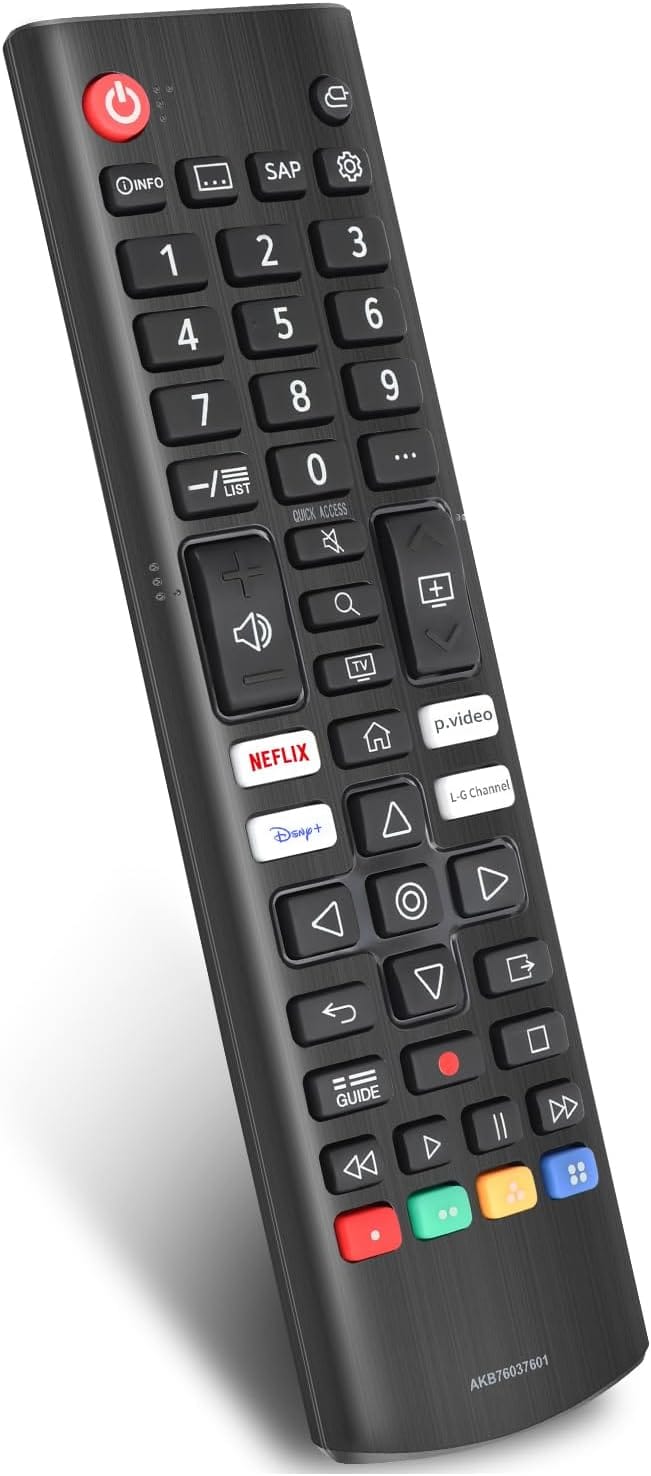 LG-TV-Remote All LG LED OLED LCD Webos 4K 8K UHD HDTV HDR Smart TV with Prime Video, Disney, Netflix, LG Channels Button