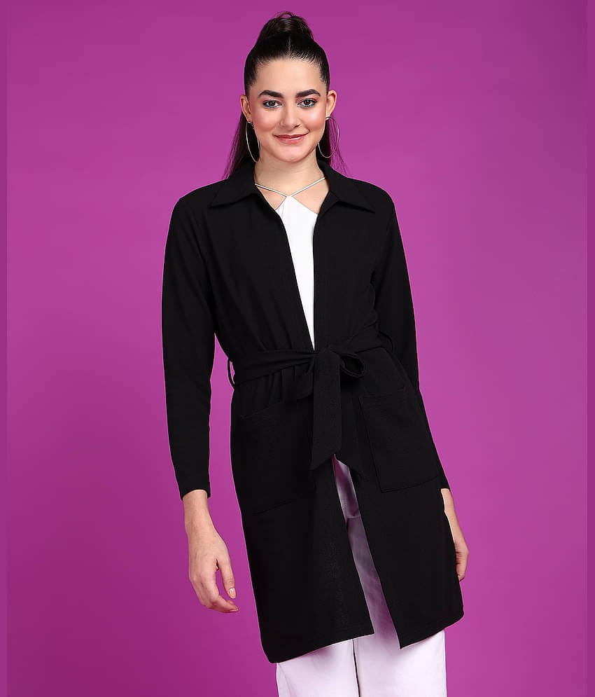 POPWINGS Polyester Blend Women's Shrugs - Black ( Single )