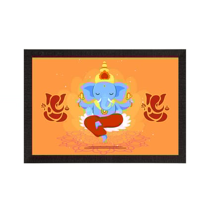 Lord Ganesha Satin Matt Texture UV Art Painting