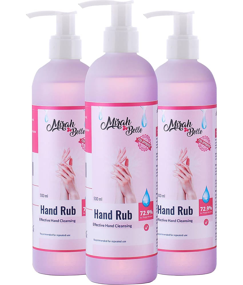 Mirah Belle - Hand Rub Sanitizer Gel 500 mL (Pack of 3)