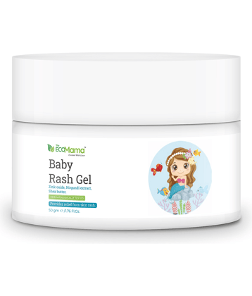 The Eco Mama Baby Rash Gel For Relief from Skin Rash (50GM)| Prevents Diaper & Cloth Rashes, Hydrates Skin| Vegan, Toxin Free, Sensitive Skin Friendly