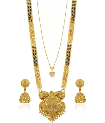 Brass Gold-plated Jewel Set  (Gold)