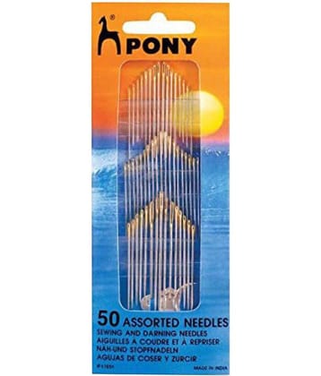 Pony 50 Sewing & Darning Needles - Pack of 2