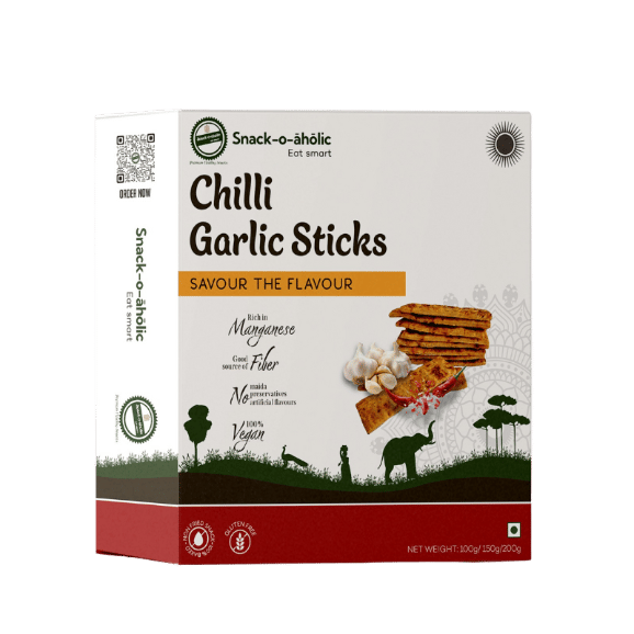 Snack O aholic Chilli Garlic Sticks - 100g
