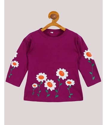 Babeezworld Pack of 1 Baby Girls Cotton T-Shirt ( Maroon )