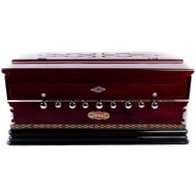 Original BINA 9 Stopper 3.5 Octaves Multifold Bellow 42 Keys Two Reeds Harmonium