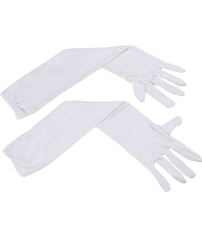 R.j.von White Driving Gloves For Women