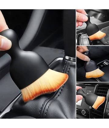 Home Lane Mini Plastic Dusting Brush for Car Dashboard Cleaning, Inside cleaning Purpose Only (Pack of 1)
