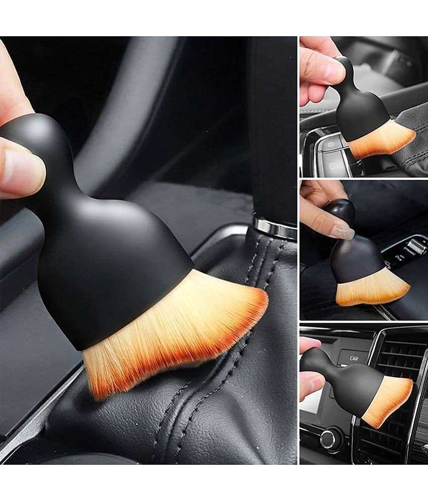 Home Lane Mini Plastic Dusting Brush for Car Dashboard Cleaning, Inside cleaning Purpose Only (Pack of 1)