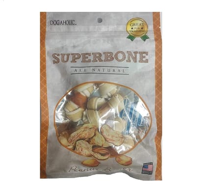 Dogaholic Milky Chew Cheese & Chicken Bone Style 10 Pieces Dog Treat, 160 Gram