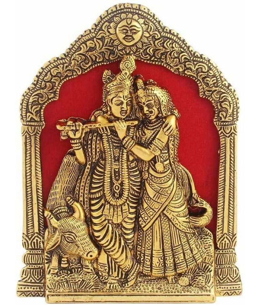 KridayKraft Aluminium Radha Krishna Idol ( 1.9 cm )